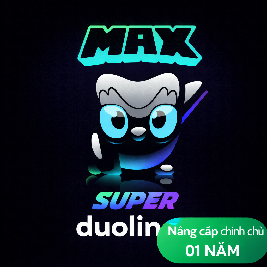 Duolingo Max 1 năm – Nâng cấp chính chủ
