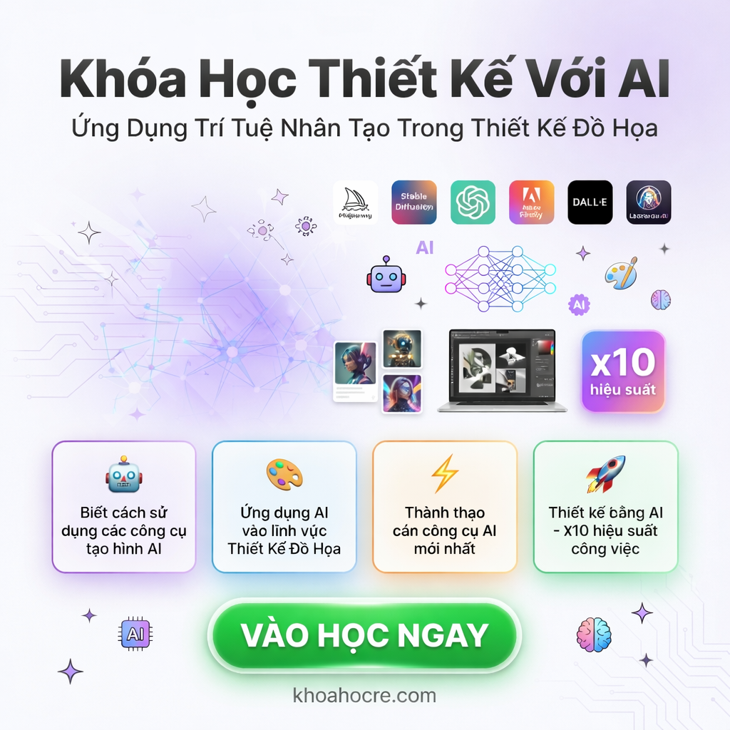 Khóa Học Thiết Kế Đồ Họa Bằng Trí Tuệ Nhân Tạo Ai