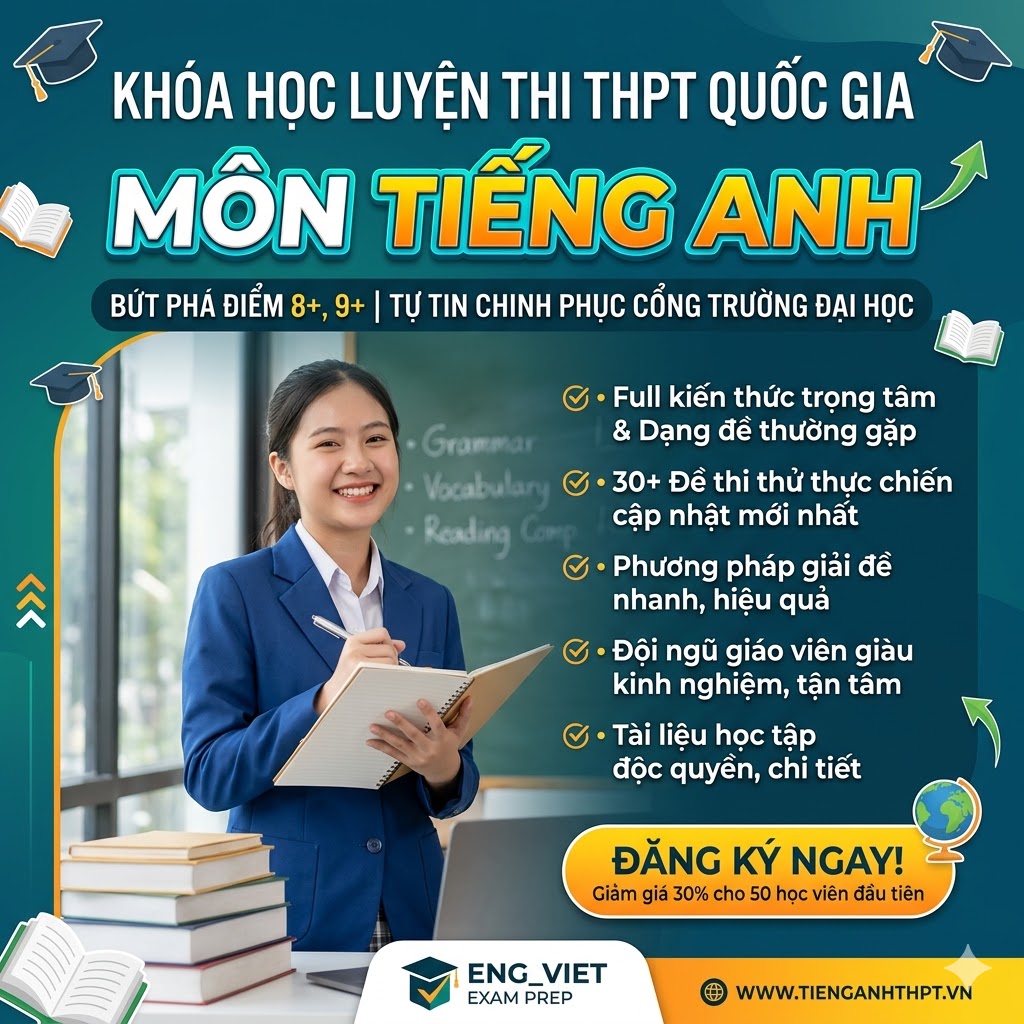 Chinh phục 8+ Tiếng Anh THPT Quốc Gia – Khóa học dành cho người muốn bứt phá điểm số! - Ảnh 4