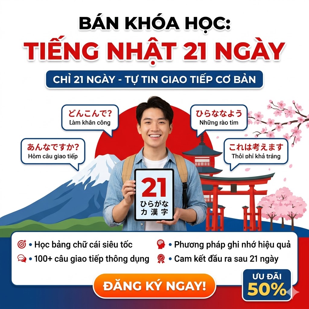 Tiếng Nhật 21 ngày – Lộ trình cấp tốc cho người mới bắt đầu - Ảnh 2