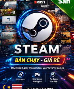 TWD Steam Wallet Gift Card - Cần mua gói chuyển vùng nếu sử dụng ở VN