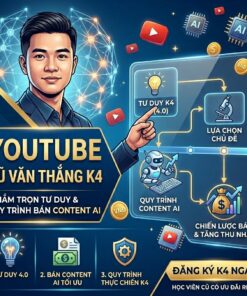 Khóa học YouTube K4 – Nắm trọn tư duy & quy trình bán Content AI cùng Vũ Văn Thắng