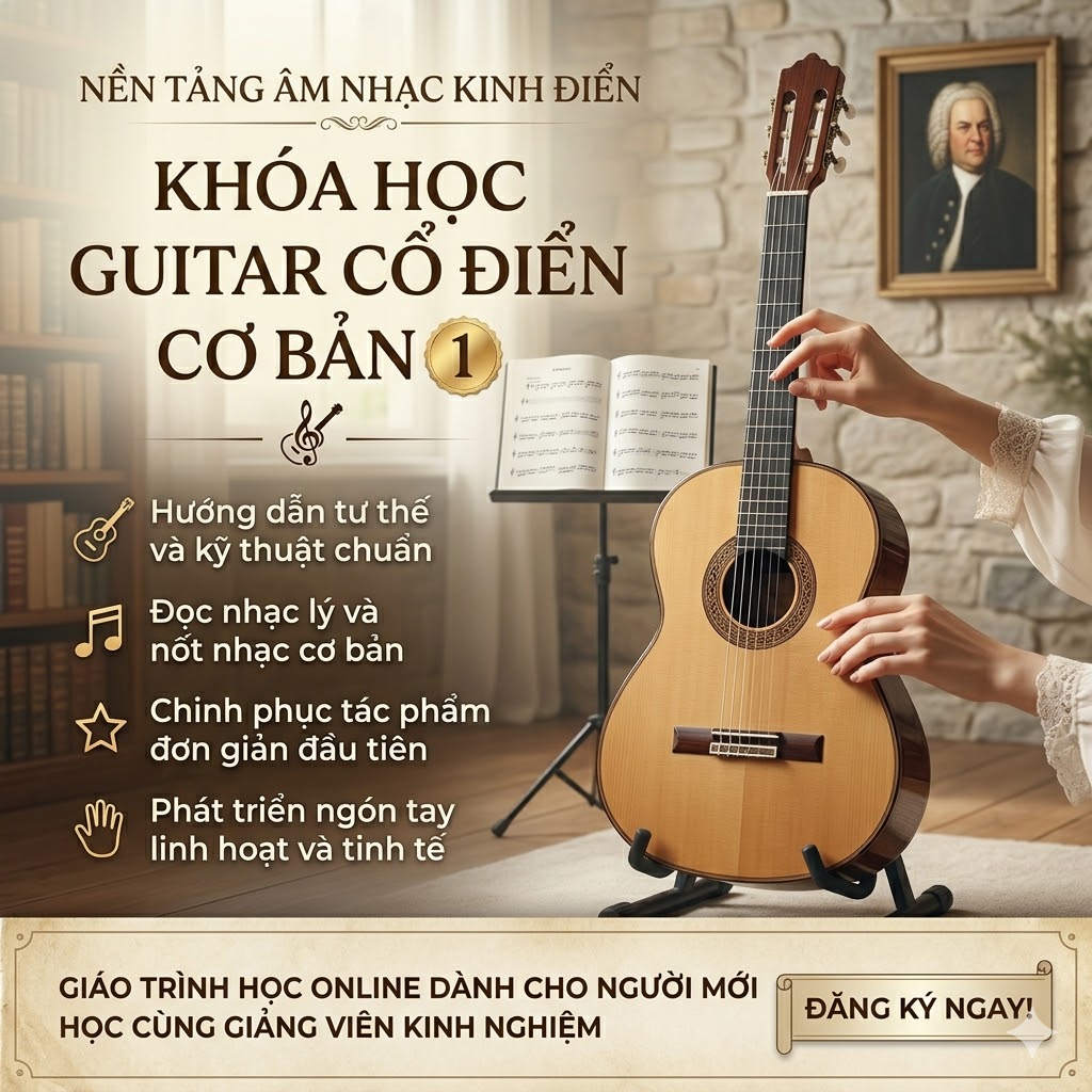 Khóa học guitar cơ bản 1 – Nền tảng vững chắc cho người mới bắt đầu