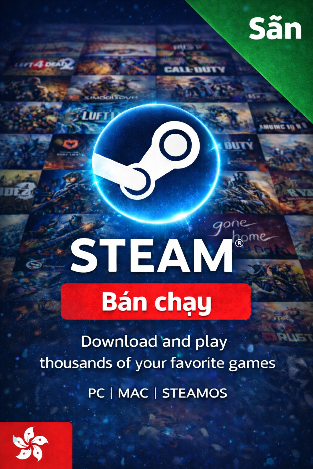 SGD Steam Wallet Gift Card - Có thể sử dụng tài khoản Việt Nam